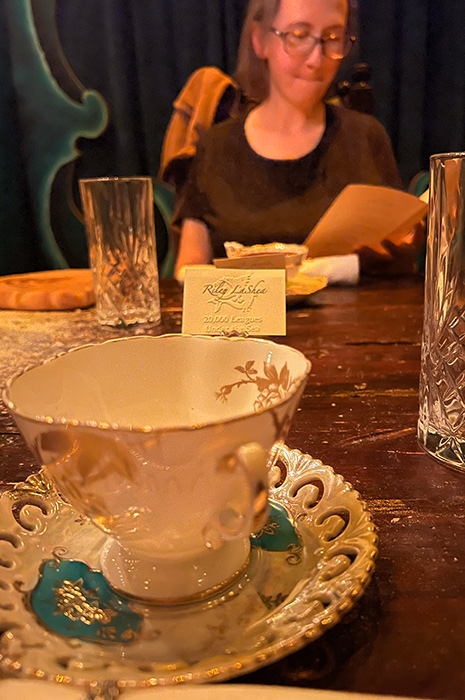 20,000 Leagues dinner place setting at Lost Spirits Distillery