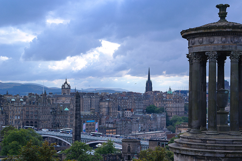 calton hill city view